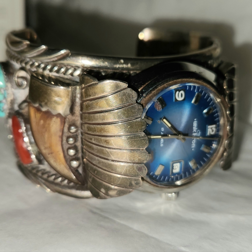 Turquoise bear claw watch band